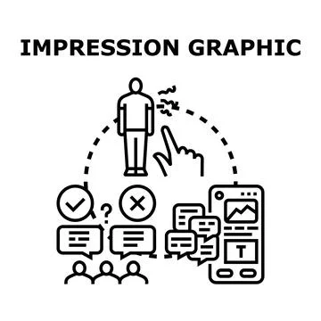 User engaging content receiving online impressions and feedback Stock Illustration