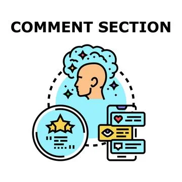 User engaging in online comment section interaction Stock Illustration