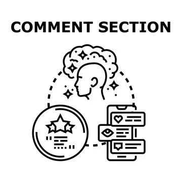 User engaging in online comment section interaction Stockillustratie