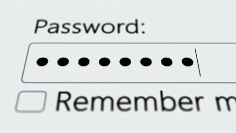 A user enter a password to website form box in internet browser by keyboard Stock Footage 250401953