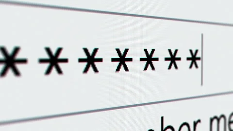 A user enter a password to website form box in internet browser by keyboard Stock Footage 250443721