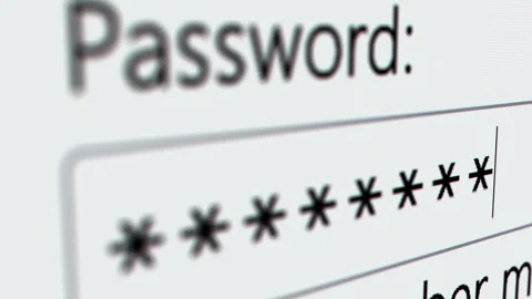 A user enter a password to website form box in internet browser by keyboard Stock Footage 260822484