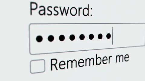 A user enter a password to website form box in internet browser by keyboard Stock Footage 284849175