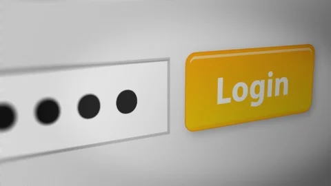 User Entering Computer Password with Login Button Stock Footage 119231937