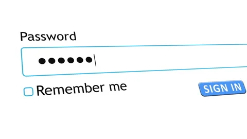 User enters password to sign in on a website in an internet browser Stock Footage 334022056