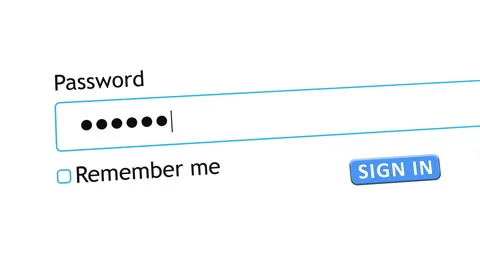 User enters password in web form on white screen to sign in securely 動画素材 334022045