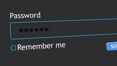 User enters password on website form in internet browser with gray screen 스톡 동영상 334022073