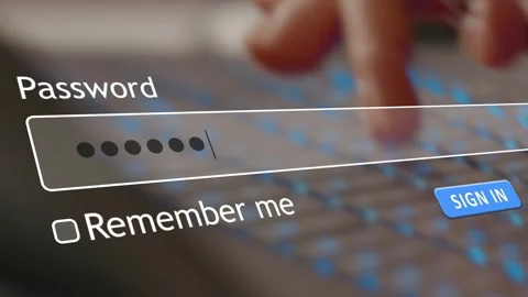 User enters password on website form while hacker monitors computer screen 스톡 동영상 334022278