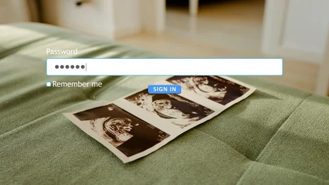 User enters password on website form in internet browser interface Stock Footage 334022797