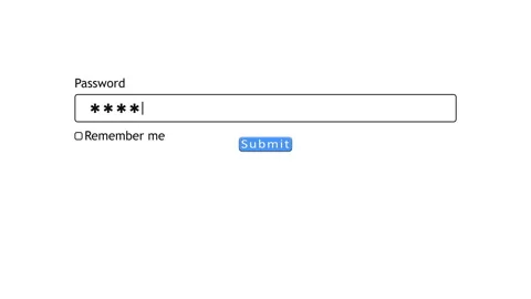 User enters password into website form on computer screen with white background Stock Footage 346709683