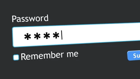 User enters password on a website form while a hacker attempts a breach Stock Footage 346709703