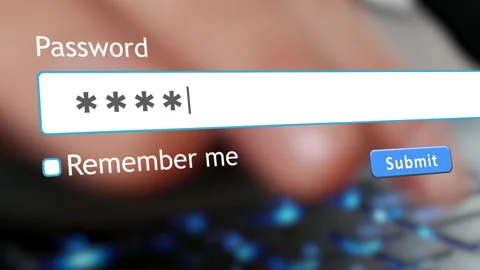 User enters password on website while hacker attempts to access account Stock Footage 346709961