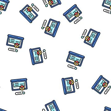 User entry laptop password vector seamless pattern Illustrazione stock