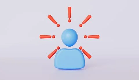 User exclamation customer alert warning symbol for web app ui icon concept イラスト素材