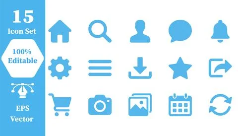 User experience and digital interaction vector icon set with interaction Stock Illustration