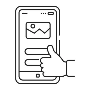 User experience black line icon. Pictogram for web page, mobile app, promo. U Stock Illustration