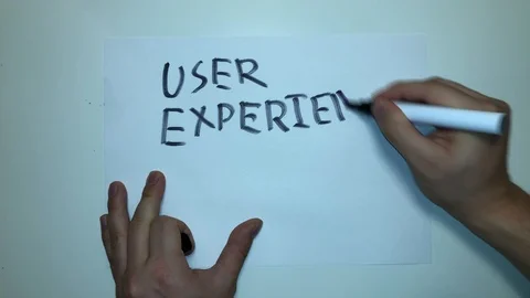 User Experience Business Terms Words Written on Paper 4K Presentation Stock Footage 115513999