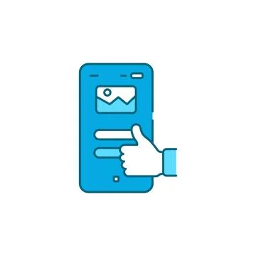 User experience color line icon. Pictogram for web page, Illustrazione stock