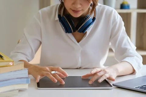 User experience concept. Creative Web Designer sketching application and Stock Photos