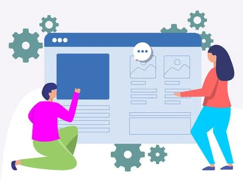 User Experience Concept Illustration Style Stock Illustration