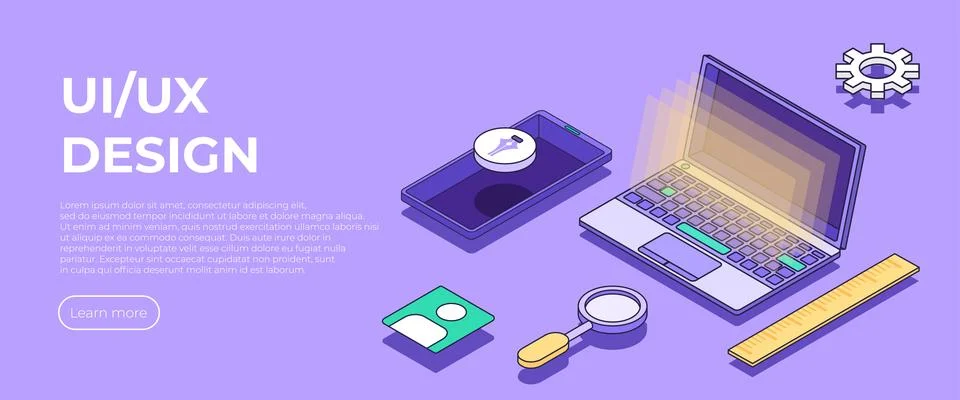 User experience concept vector isometric illustration. Design app 스톡 일러스트
