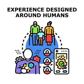 User experience design around human needs concept Stock Illustration