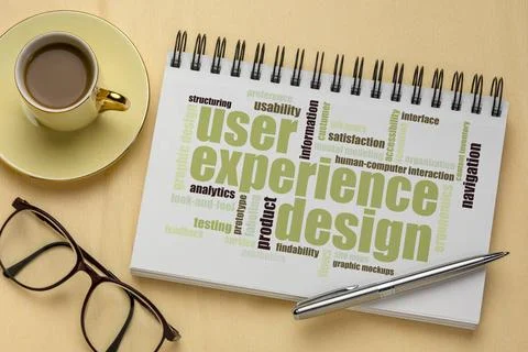 User experience design concept user experience design concept - word cloud... Stock Photos