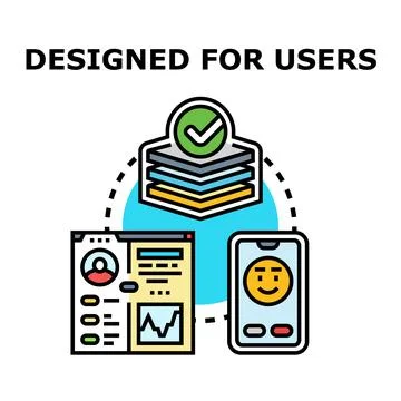 User experience design developing digital product interface Stock Illustration