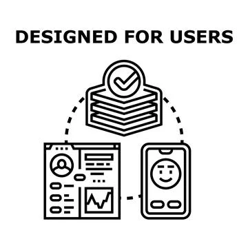 User experience design developing digital product interface Stock Illustration