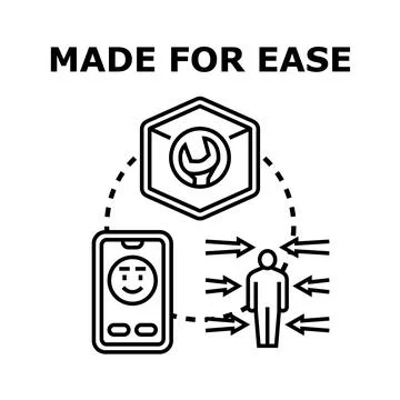 User experience design for ease and service Stock Illustration