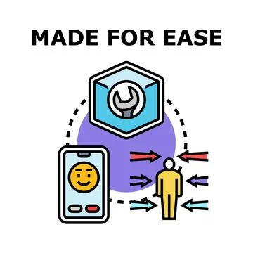 User experience design for ease and service Stock Illustration