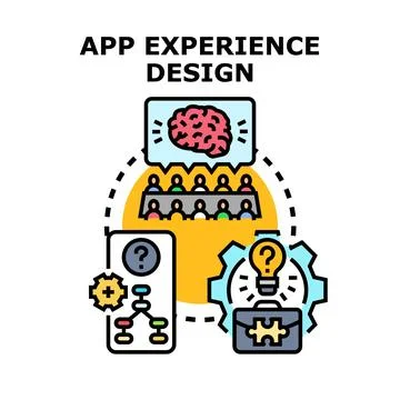 User experience design planning and application development process Illustrazione stock