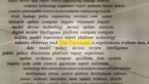 User experience design research and development report Stock-Footage 347431386