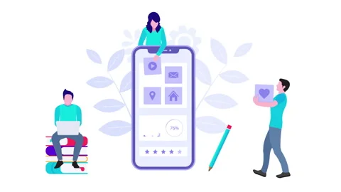 User experience design. Vector illustration Stock Footage 310544566