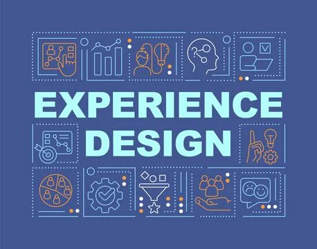 User experience design word concepts blue banner Stock Illustration