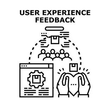 User experience feedback concept for customer satisfaction Stock Illustration
