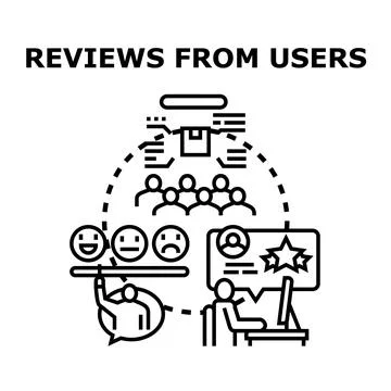 User experience feedback management ranking service evaluation Stock Illustration