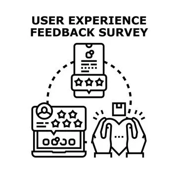 User experience feedback survey rating concept Stock Illustration