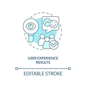 User experience feedback turquoise concept icon Stock-Illustration