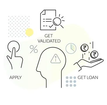 User Experience of Loan Application Process - Illustration Stock Illustration