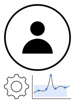 User Experience Optimization with Data Analytics and Technical Configuration Illustrazione stock