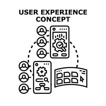 User experience optimizing process for mobile application development 스톡 일러스트