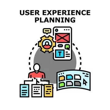 User experience planning concept for digital product design Stock-Illustration