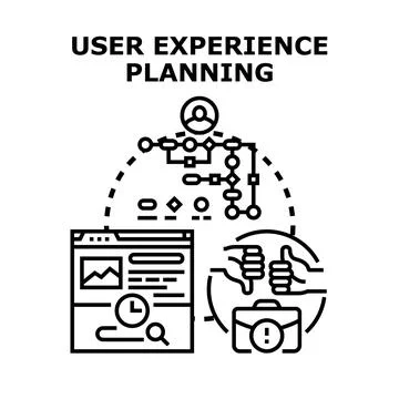 User experience planning for digital product development Stock Illustration