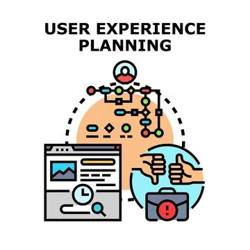 User experience planning for digital product development Stock Illustration