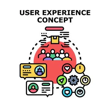 User experience research and development concept Stock Illustration