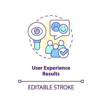 User experience results concept icon Stock Illustration