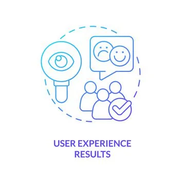 User experience review blue gradient concept icon Stock Illustration