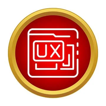 User experience ux design web development folder icon Stock Illustration