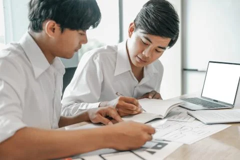 User experience UX designer designing web on smart phone layout. UI developer Foto stock